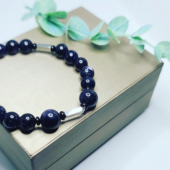 Blue Goldstone bracelet - Picture 3 of 4